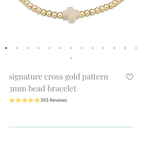 Newton Gold Bracelet with White Cross Charms - Picture 2 of 3